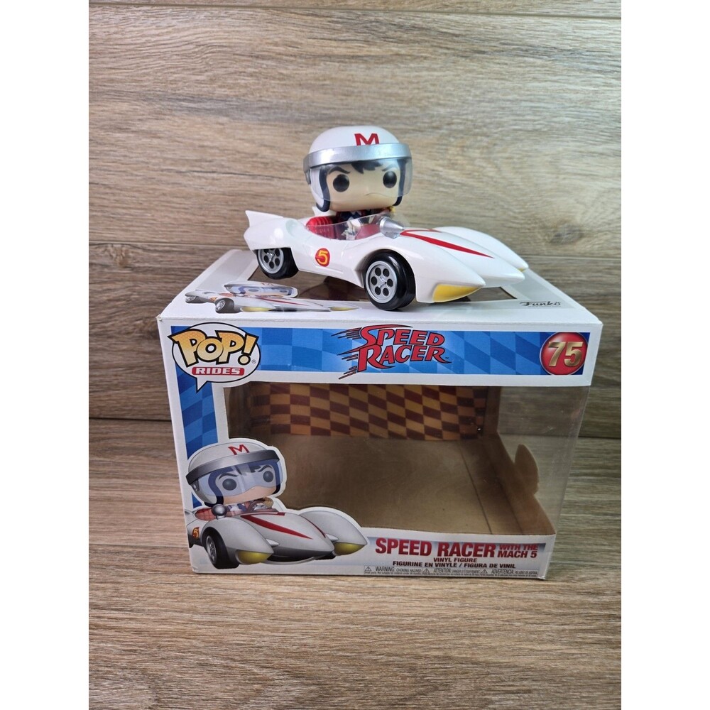 Funko Pop! Speed Racer with Mach 5 Vinyl Figure VAULTED #75 Pop Rides with box!